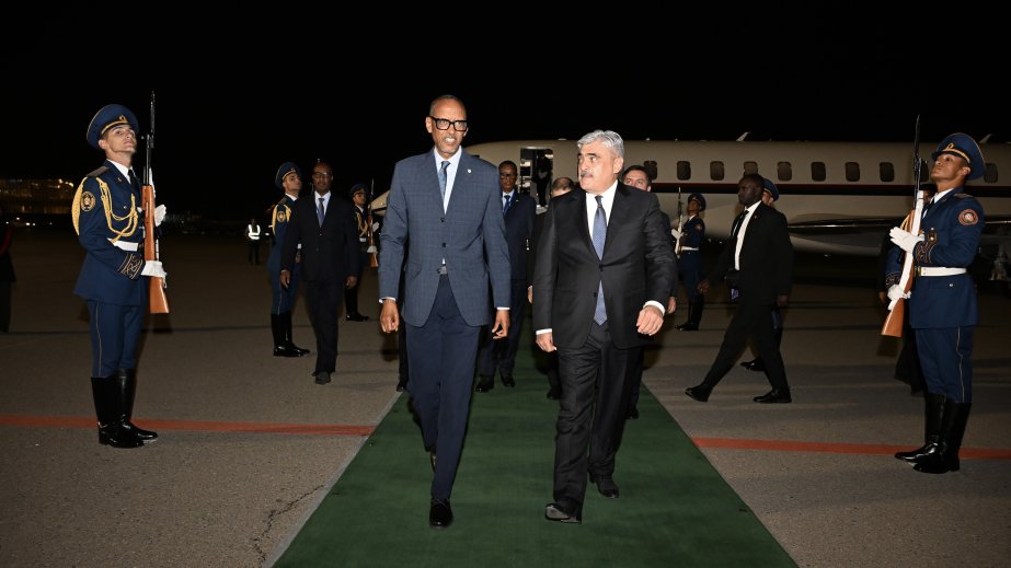 Ruanda Prezidenti Pol Kaqame Azərbaycana rəsmi səfərə gəlib