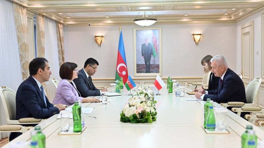 Speaker Sahiba Gafarova meets with incoming Polish ambassador