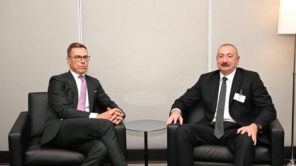 President Ilham Aliyev meets with President of Finland at UN HQ in New York