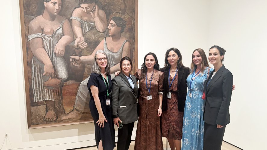 Founder and head of IDEA Public Union Leyla Aliyeva and Arzu Aliyeva visit Museum of Modern Art in New York