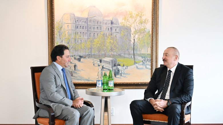 Prezident İlham Əliyev Nyu-Yorkda “Ares Management” qlobal investisiya şirkətinin həmtəsisçisi və baş icraçı direktoru ilə görüşüb