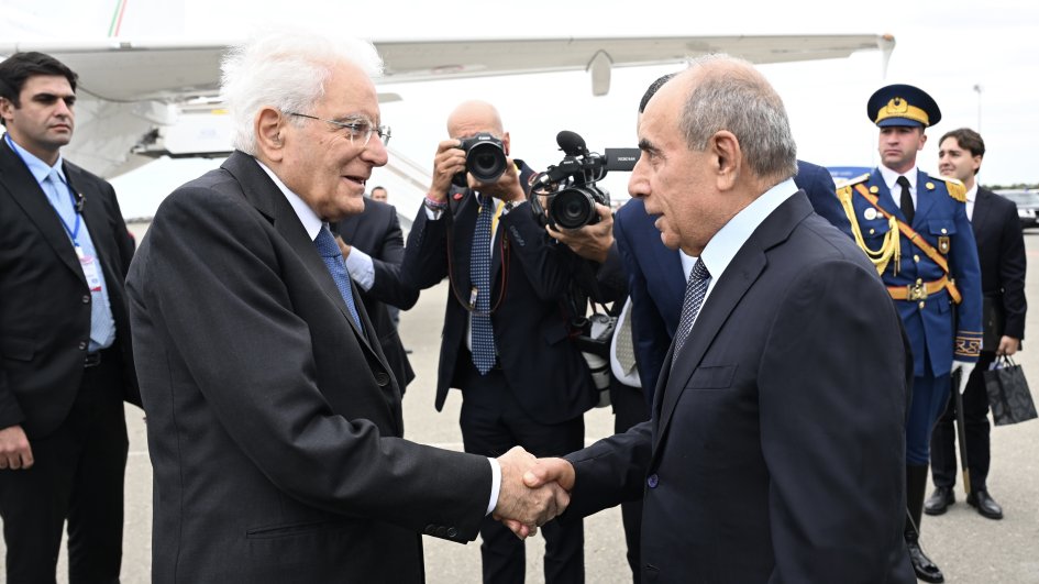 İtaliya Prezidenti Sercio Mattarella Azərbaycana rəsmi səfərə gəlib