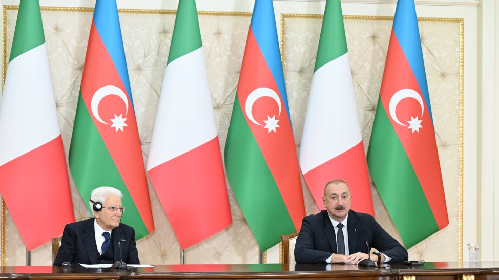 Prezident İlham Əliyev və Prezident Sercio Mattarella mətbuata bəyanatlarla çıxış ediblər