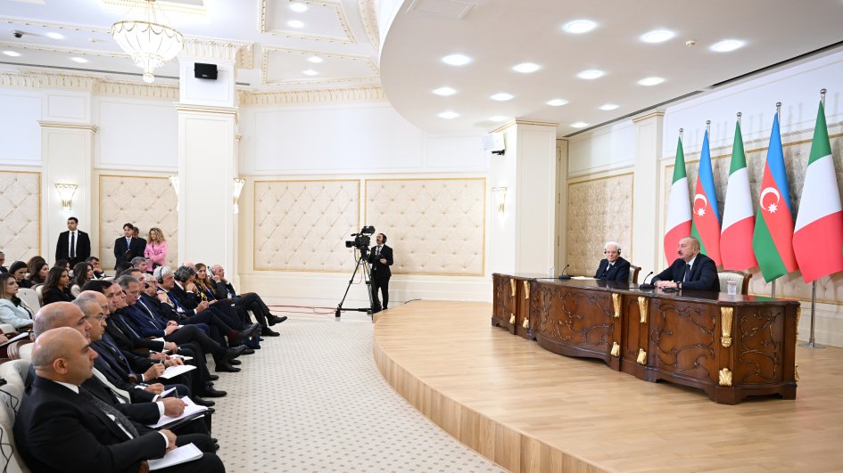 President Ilham Aliyev, President Sergio Mattarella make press statements