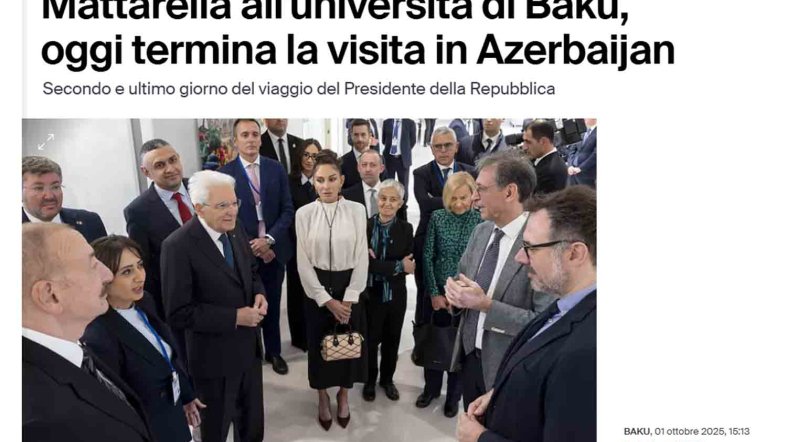 Italian media outlets highlight President Sergio Mattarella’s visit to Azerbaijan