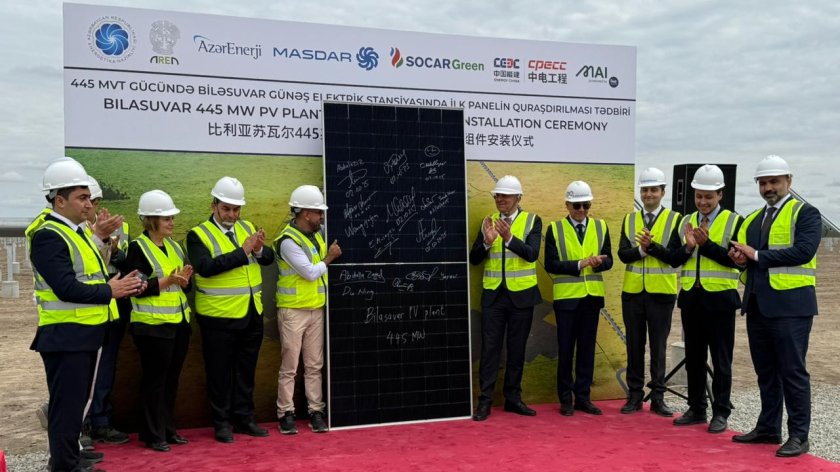 Biləsuvarda Günəş enerjisi layihəsi üzrə yeni mərhələyə start verilib - 943 mindən çox panel quraşdırılacaq