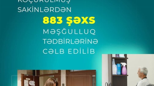 Cəbrayılda 880-dən çox şəxs məşğulluq tədbirlərinə cəlb edilib