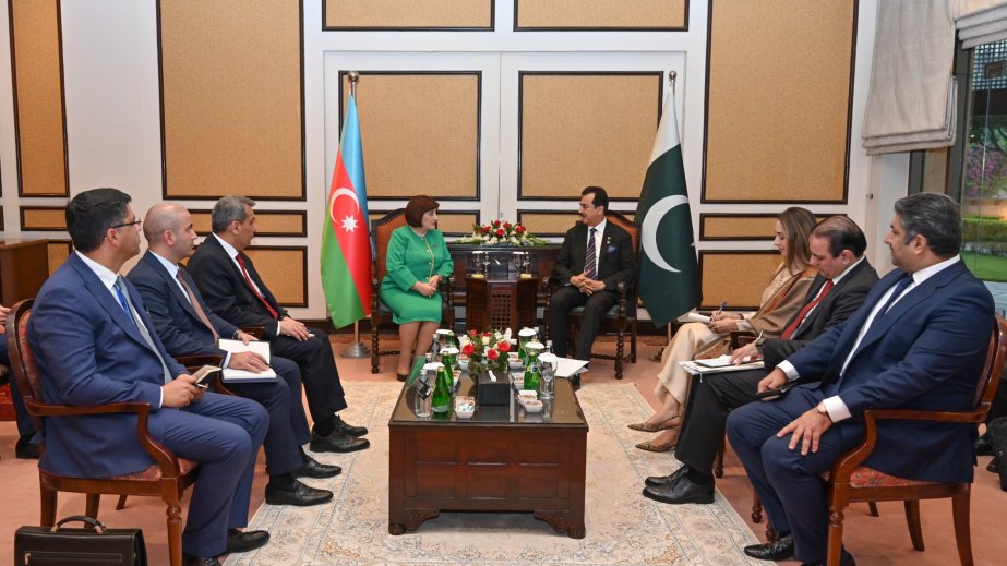 Sahibə Qafarova Pakistan Senatının sədri ilə görüşüb