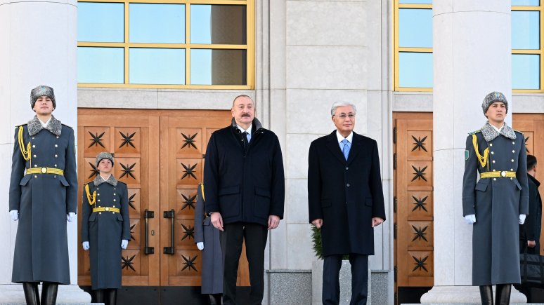 President Ilham Aliyev arrives in Kazakhstan for state visit