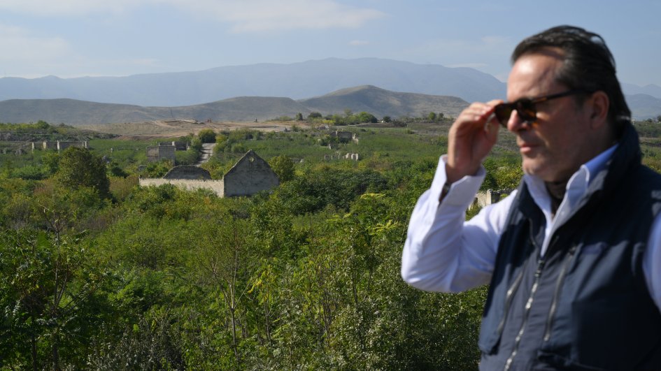 International travelers arrive in Fuzuli district