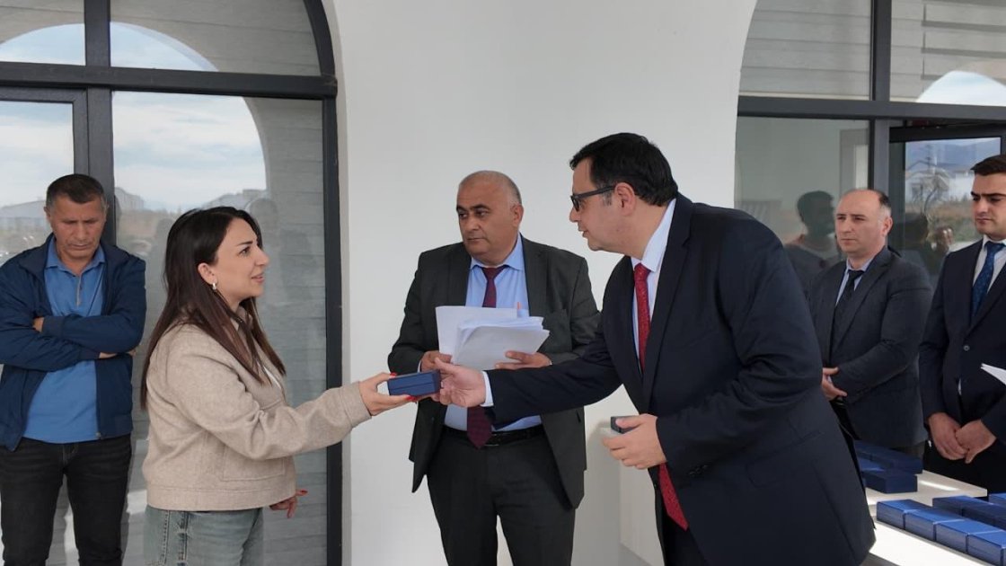 Another 366 individuals resettled in Khidirli village of Aghdam district receive house keys