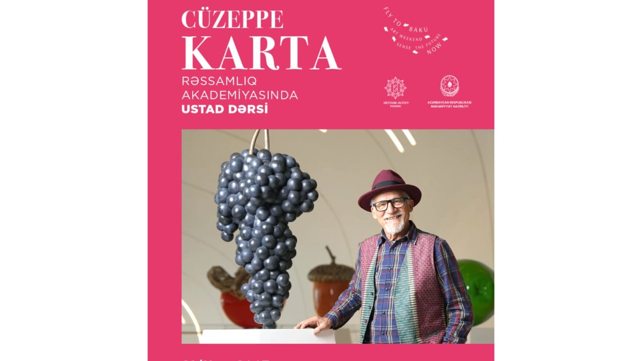 İtaliyalı heykəltəraş Cüzeppe Kartanın gənc rəssamlara ustad dərsi olacaq