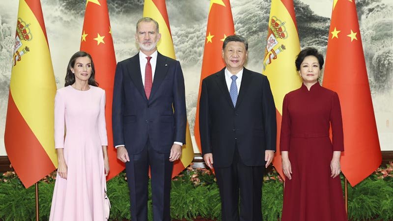 Çin Devlet Başkanı Şi Jinping, İspanya Kralı 6’ncı Felipe ile görüştü