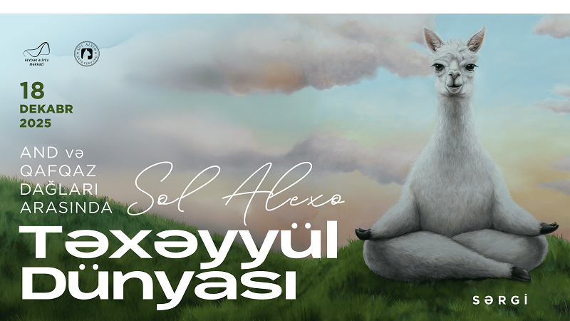 Perulu rəssam Sol Alexonun alpakaları Bakıda Heydər Əliyev Mərkəzində