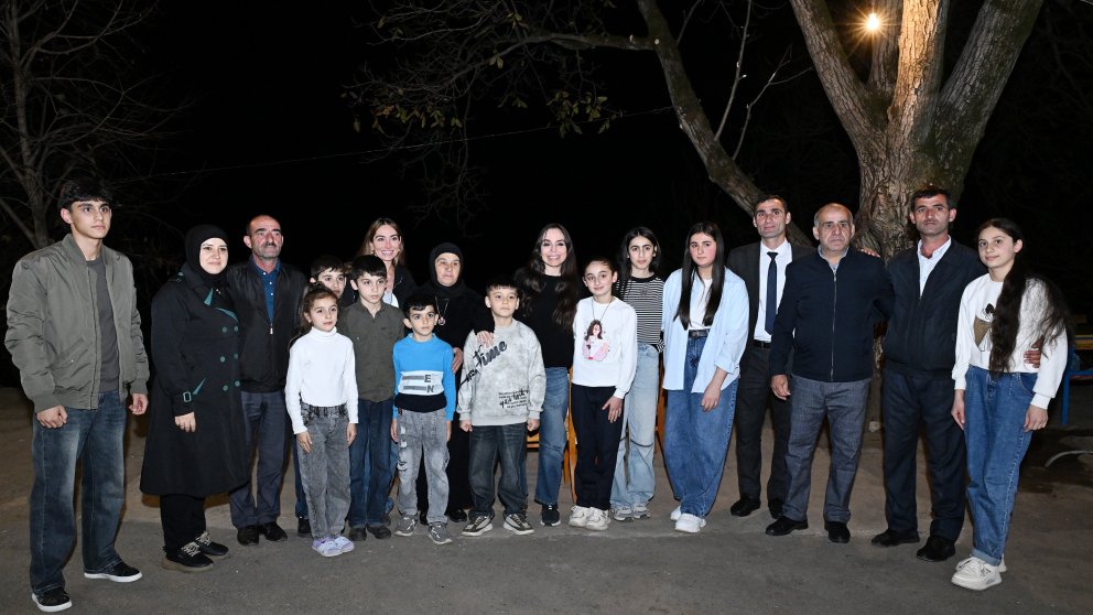 Leyla Aliyeva and Arzu Aliyeva visit family of National Hero Panjali Teymurov in Astara