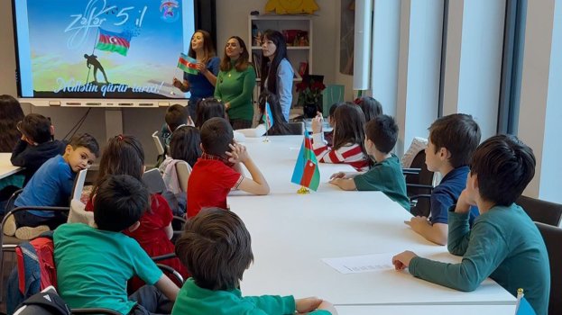 Berlindəki Azərbaycan Evində şanlı Zəfərin beşilliyinə həsr olunan dərslər keçirilib