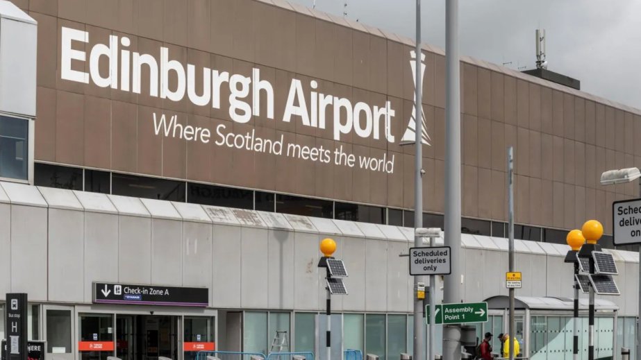 Edinburq hava limanında xaos