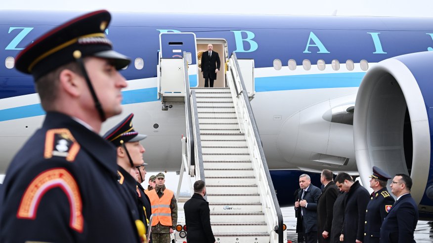 Azərbaycan Prezidenti İlham Əliyev Slovakiyaya rəsmi səfərə gəlib