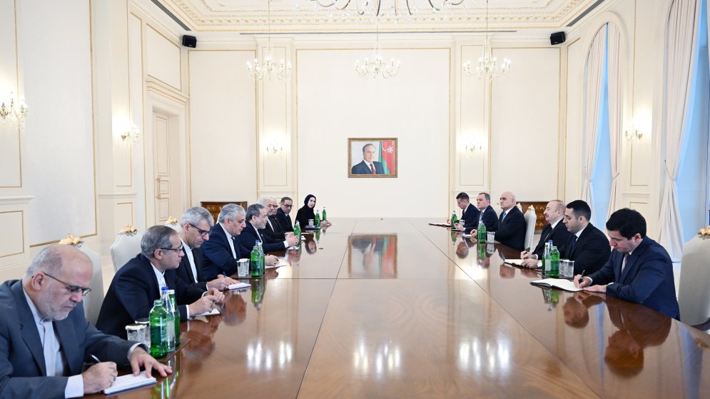 President Ilham Aliyev receives delegation led by Iranian Foreign Minister