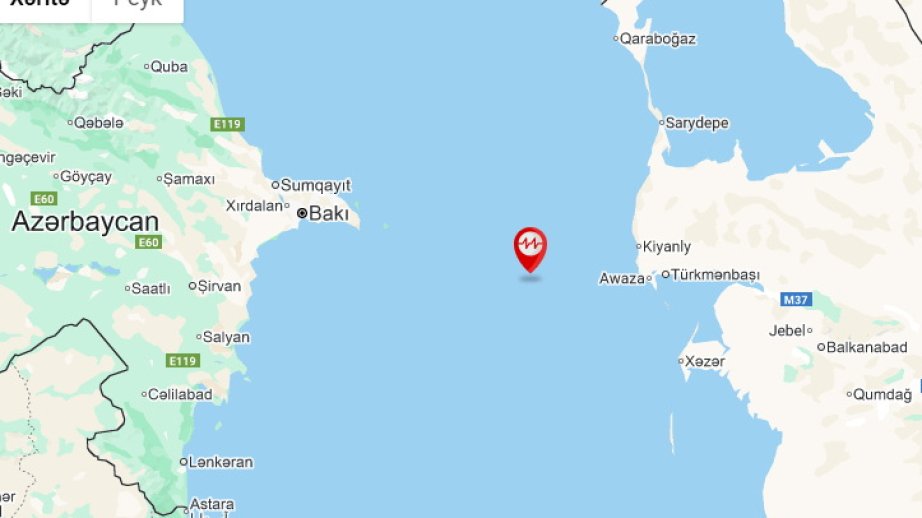 Xəzər dənizində zəlzələ baş verib