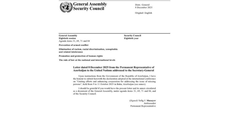 Baku Declaration is published as official UN document