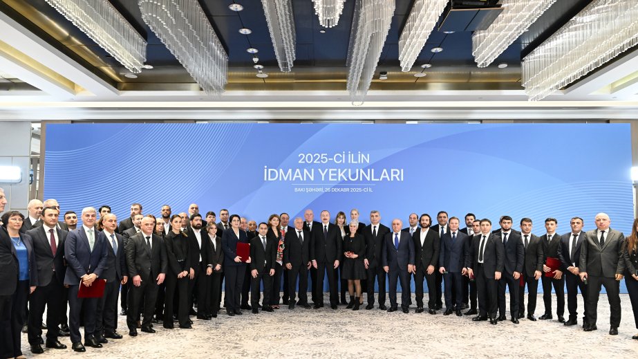 Prezident İlham Əliyev 2025-ci ilin idman yekunlarına həsr olunan mərasimdə iştirak edib