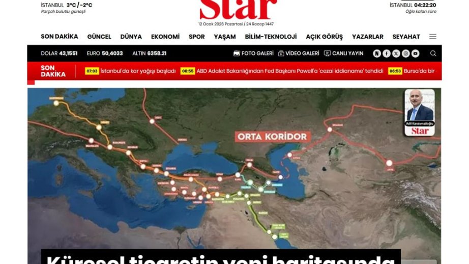 Türkiyənin sabiq nəqliyyat naziri: Orta Dəhlizin əhəmiyyəti artır