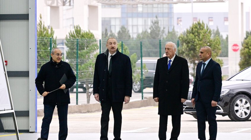 President Ilham Aliyev attended opening of mirror sheet production plant in Sumgayit Industrial Park