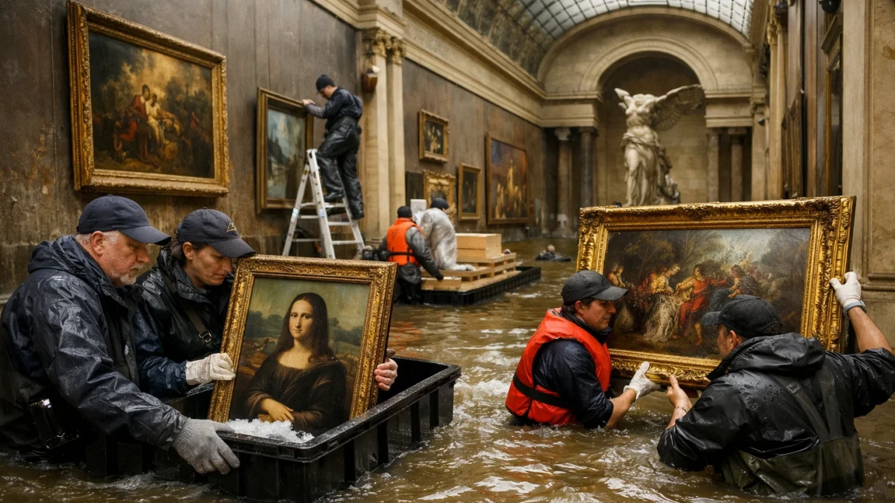 Luvr muzeyini su basdı