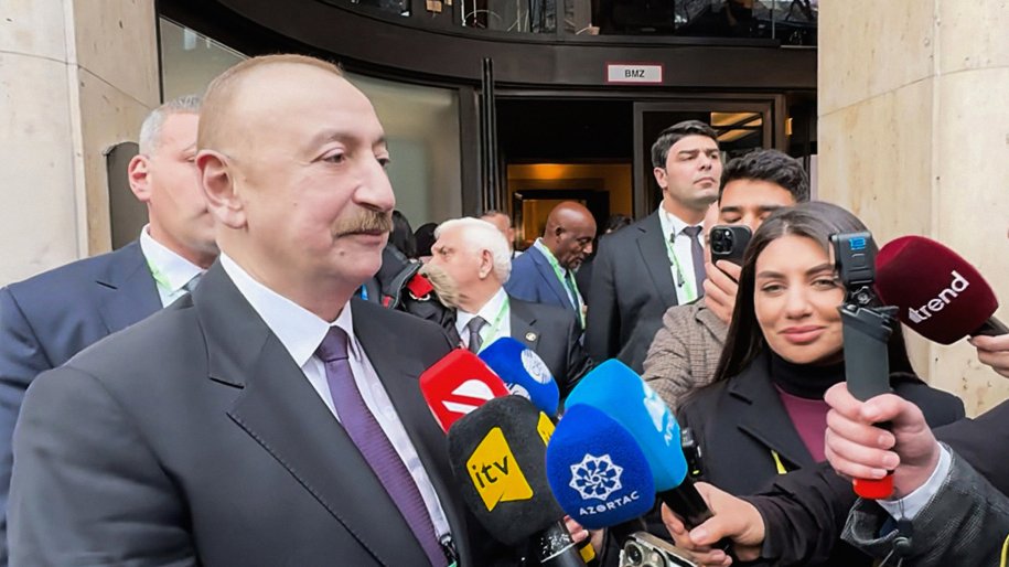 President Ilham Aliyev gave interview to Azerbaijani TV channels in Munich