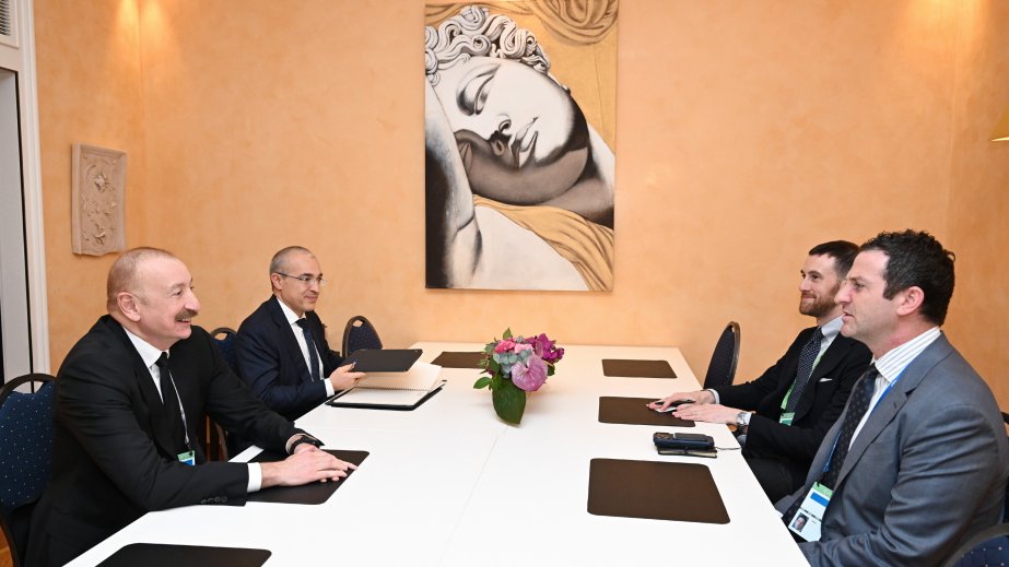 President Ilham Aliyev meets with President of Global Affairs at The Goldman Sachs Group, Inc. in Munich (VIDEO)