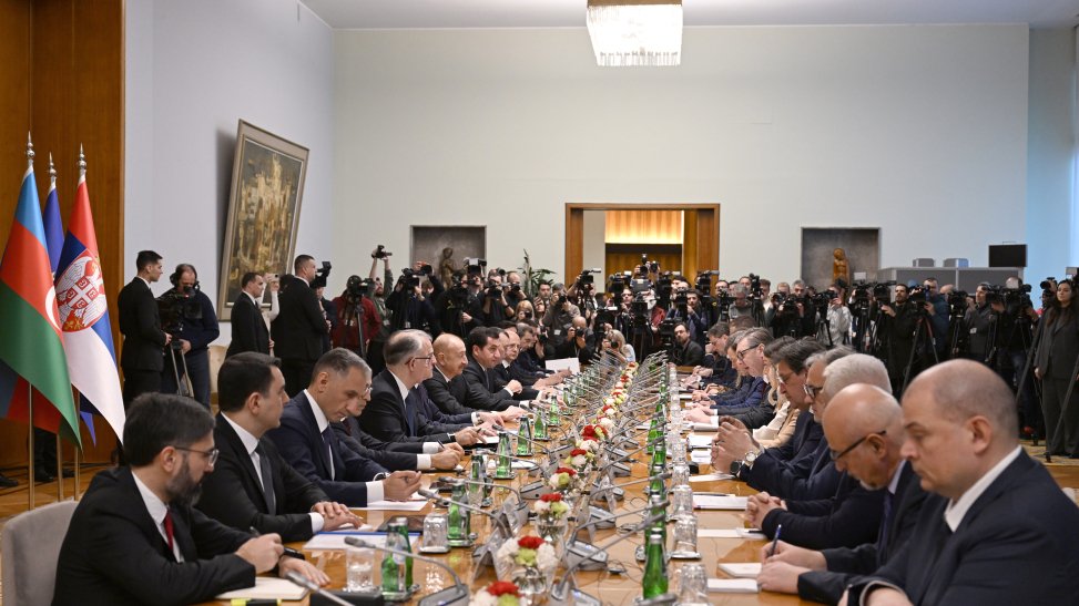 Prezident İlham Əliyev Belqradda Azərbaycan və Serbiya arasında Strateji Tərəfdaşlıq Şurasının 1-ci iclasında iştirak edib