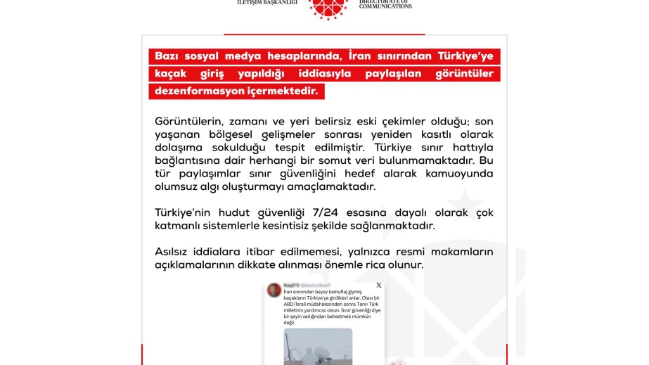 İran vətəndaşlarının Türkiyəyə qanunsuz giriş etdiyi barədə paylaşımlar dezinformasiyadır