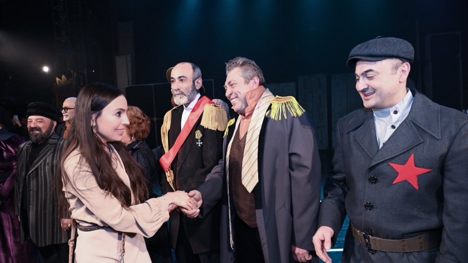 Leyla Aliyeva attends performance of "Oil Boom Smiles on Everyone" at National Youth Theater