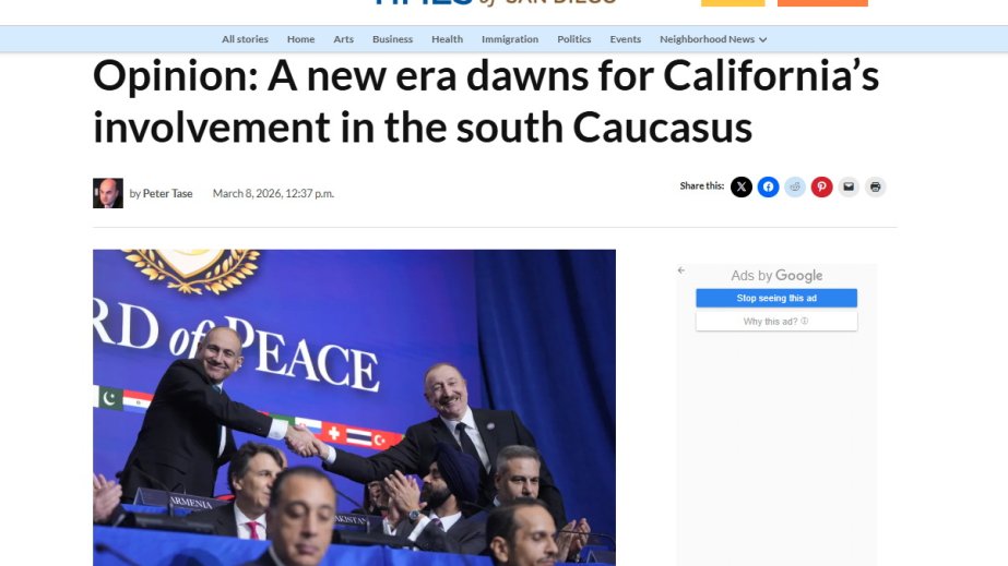 Kaliforniyanın Cənubi Qafqazda roluna dair yeni baxış