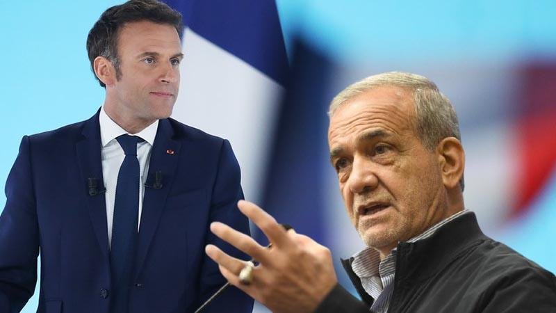 Fransa Cumhurbaşkanı Macron ile İran Cumhurbaşkanı Pezeşkiyan telefonda görüştü