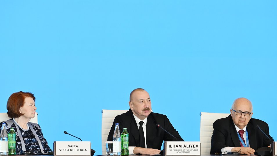 Prezident İlham Əliyev: Regional təhlükəsizlik məsələsi Azərbaycan üçün hər zaman bir nömrəli məsələ olub (TAM ÇIXIŞ)