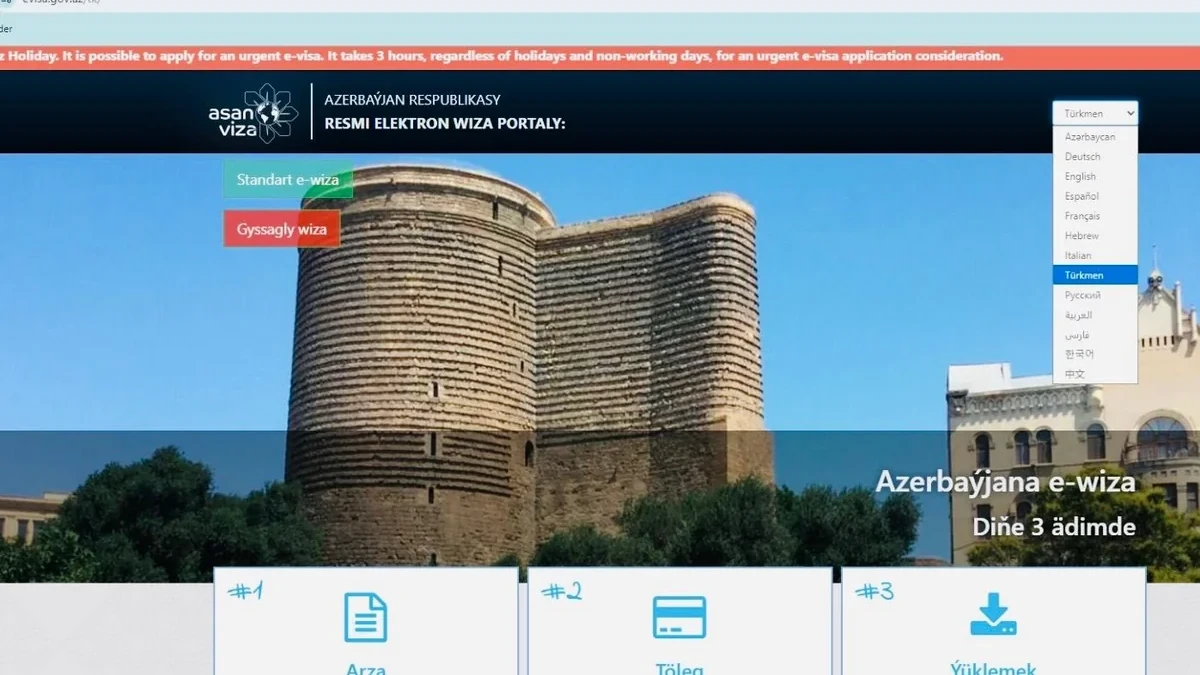 "ASAN Viza" portalının türkmən dilində versiyası istifadəyə verilib