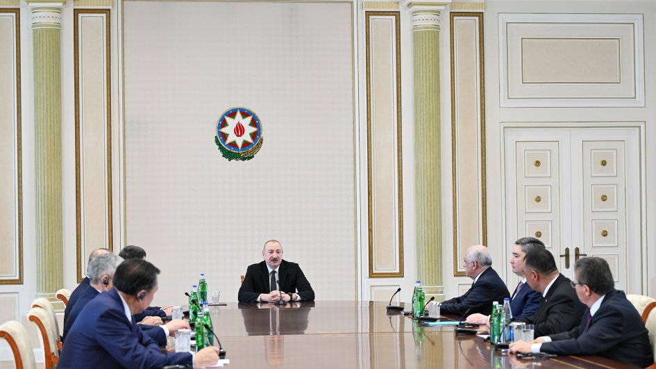 Prezident İlham Əliyev Türk Dövlətləri Təşkilatına üzv dövlətlərin hökumət başçılarının/Vitse-prezidentinin görüşünün iştirakçılarını qəbul edib  YENİLƏNİB
