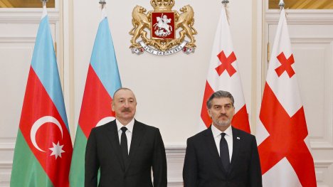 Prezident İlham Əliyevin Gürcüstanın Prezidenti Mixeil Kavelaşvili ilə təkbətək görüşü olub