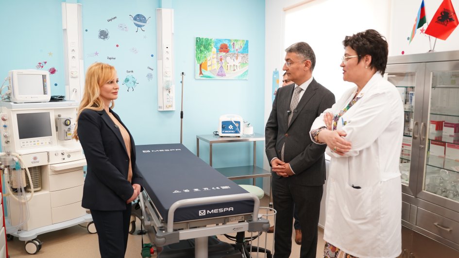 Pediatric sedation room opened at hospital center in Albania on initiative of Leyla Aliyeva
