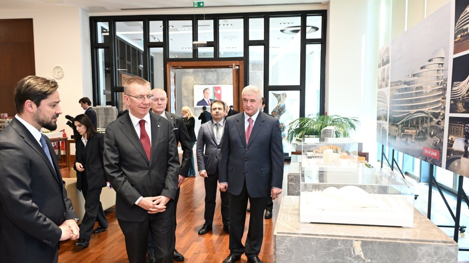 Latviya Prezidenti Edqars Rinkeviçs “Bakı Ağ Şəhər”də olub