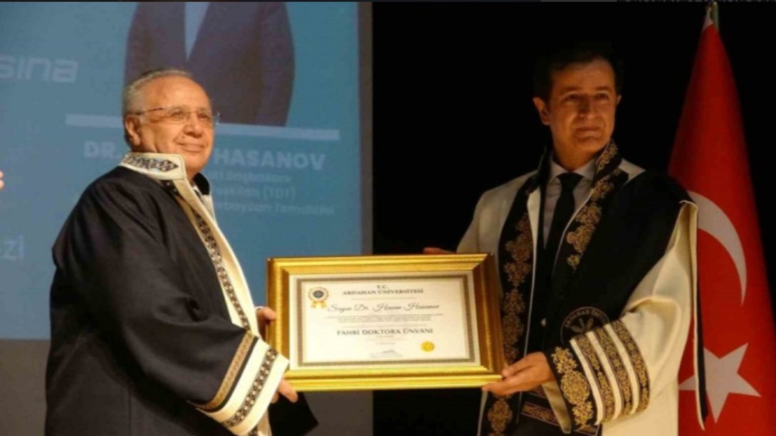 Binali Yıldırım and Hasan Hasanov awarded honorary doctorate diplomas by Türkiye’s Ardahan University