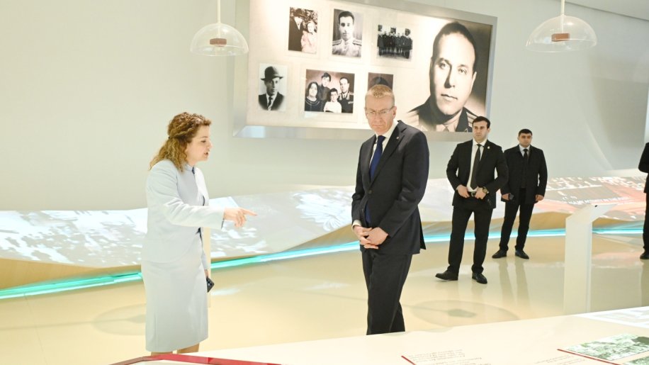 President of Latvia Edgars Rinkēvičs visits Heydar Aliyev Center in Baku