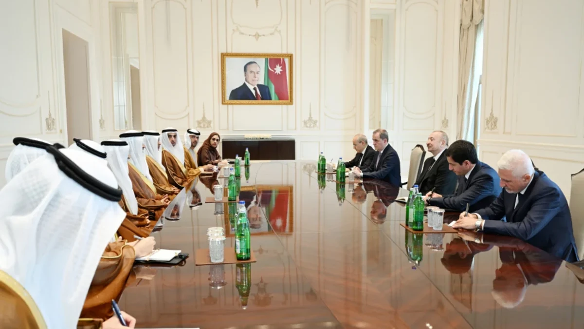 İlham Əliyev Birləşmiş Ərəb Əmirliklərinin nümayəndə heyətini qəbul edib