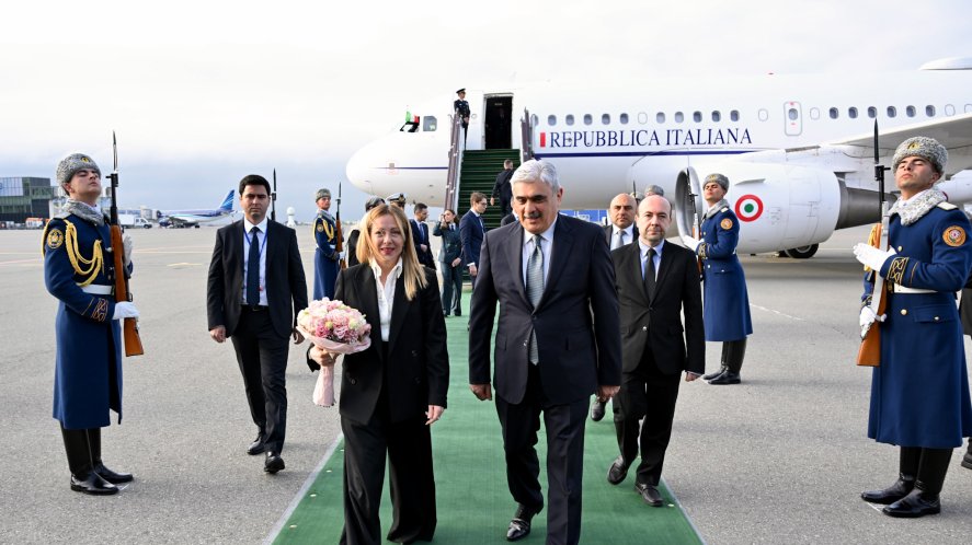 İtaliyanın Baş naziri Corcia Meloni Azərbaycana səfərə gəlib