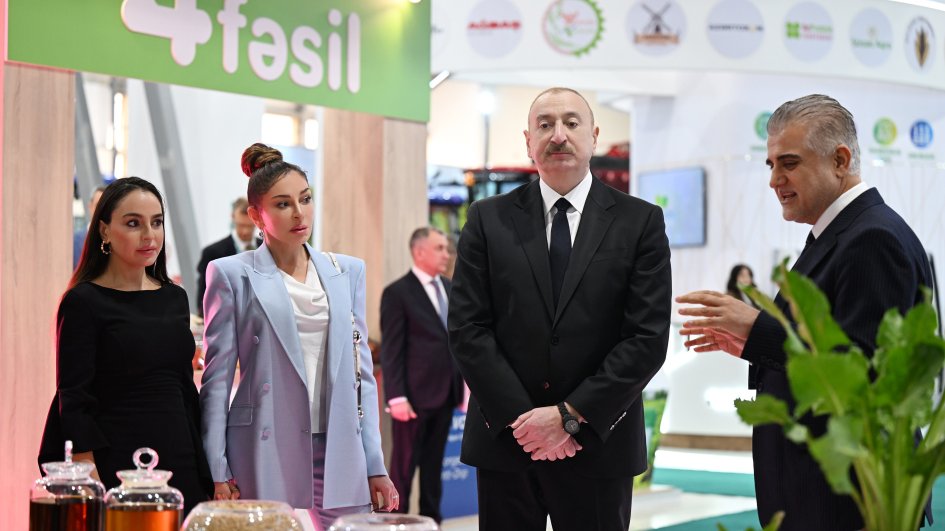Prezident İlham Əliyev və Birinci xanım Mehriban Əliyeva 19-cu “Caspian Agro Week” və 31-ci “InterFood Azerbaijan” sərgiləri ilə tanış olublar