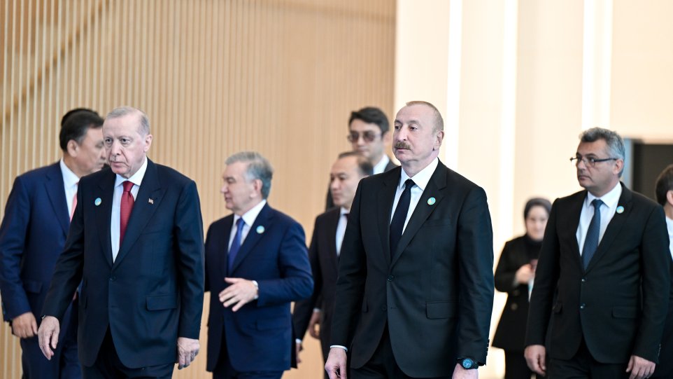 President Ilham Aliyev and participants of OTS Informal Summit attend groundbreaking ceremony of Turkic Civilization Center