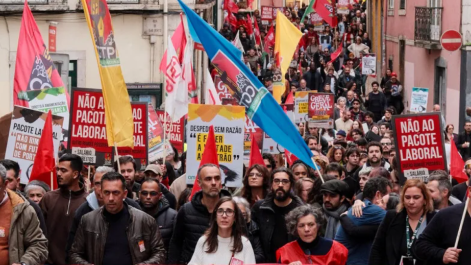 Portugal general strike over labour reform halts trains, flights, shuts schools