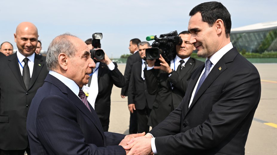 President of Turkmenistan Serdar Berdimuhamedov arrives in Azerbaijan on state visit